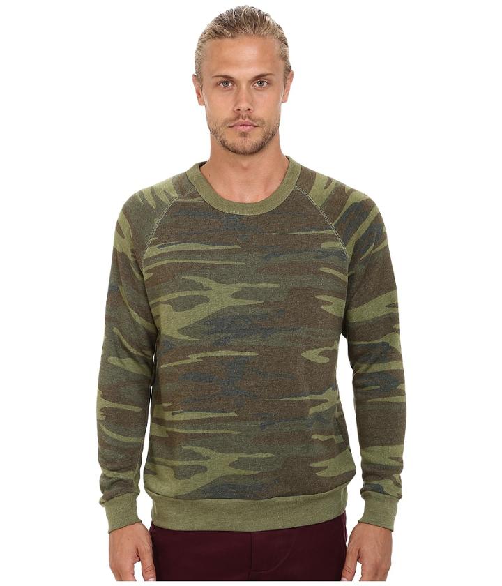 Alternative Printed Champ Eco Fleece Sweatshirt (camo) Men's Sweatshirt