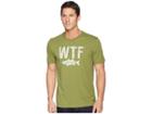 Life Is Good Wtf Fish Crusher Tee (heather Tree Green) Men's T Shirt