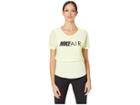 Nike Air Top Short Sleeve Graphic (luminous Green/black) Women's Clothing