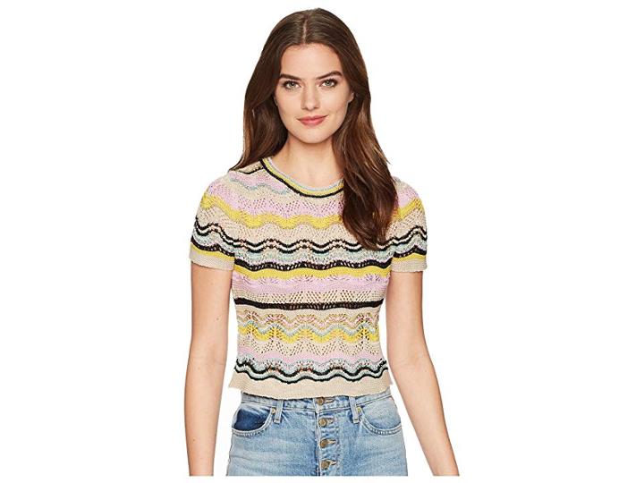 M Missoni Wave Crochet Top (nude) Women's Clothing