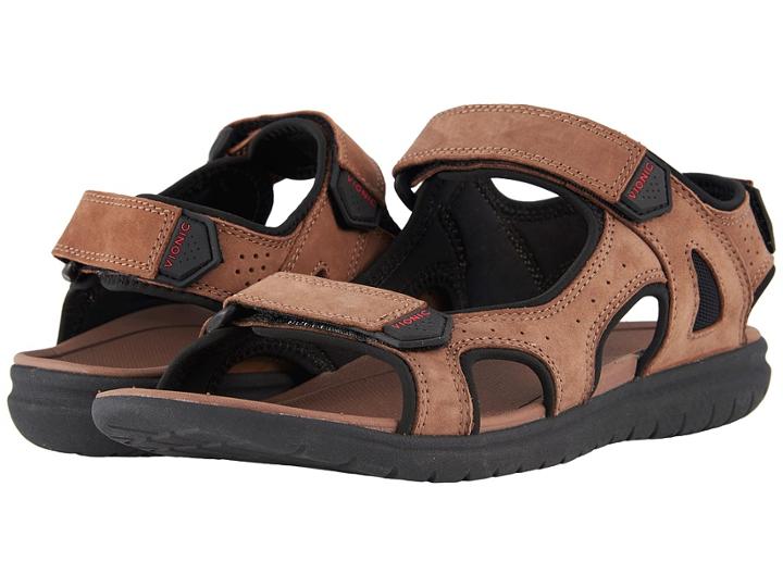 Vionic Neil (dark Brown) Men's Sandals