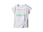 Converse Kids Asymmetrical Tie Front Tee (toddler/little Kids) (lunar Rock Heather) Girl's T Shirt
