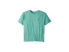 Vissla Kids Green Thumb Short Sleeve (big Kids) (vintage Green Heather) Boy's Clothing