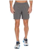 Asics Lite-show 7 Shorts (castlerock Spliced Stripe) Men's Shorts