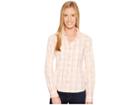 The North Face Long Sleeve Sunblocker Shirt (burnt Coral Plaid (prior Season)) Women's Long Sleeve Button Up