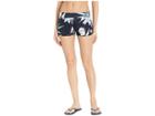 Roxy Endless Summer Printed Boardshorts (true Black Delicate Flowers) Women's Swimwear
