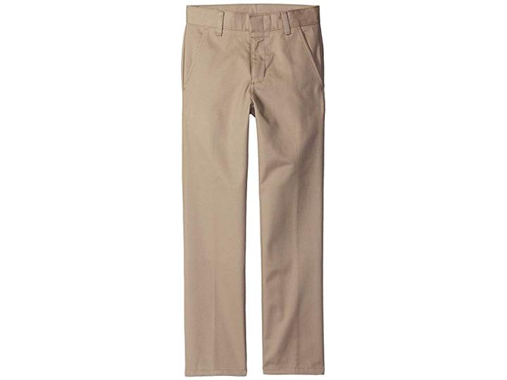 Nautica Kids Slim Fit Flat Front Pants (little Kids/big Kids) (khaki) Boy's Casual Pants