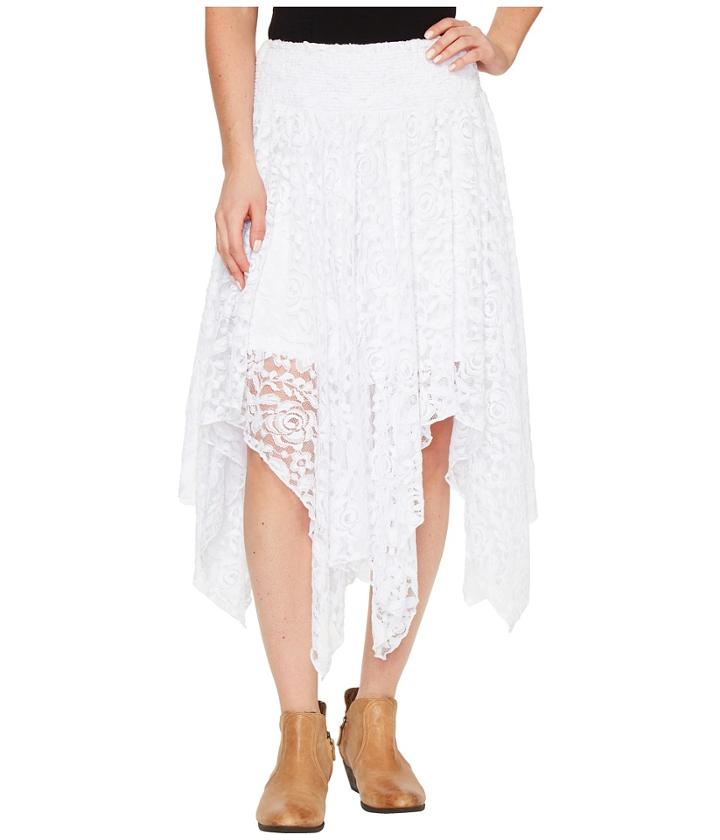 Ariat Hankie Skirt (white Lace) Women's Skirt