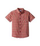 Columbia Kids Rapid Rivers Short Sleeve Shirt (little Kids/big Kids) (red Element Small Plaid) Boy's Short Sleeve Button Up