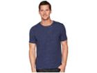 Lucky Brand Linen Pocket Crew Neck Tee (peacoat) Men's Clothing