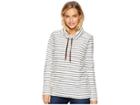 Chaps Terrain Terry Long Sleeve Knit (indigo Blue Multi) Women's Clothing