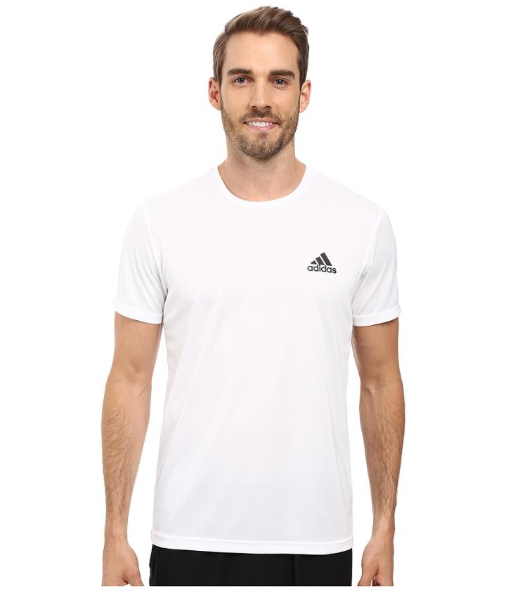Adidas Essential Tech Crew Tee (white/black) Men's T Shirt