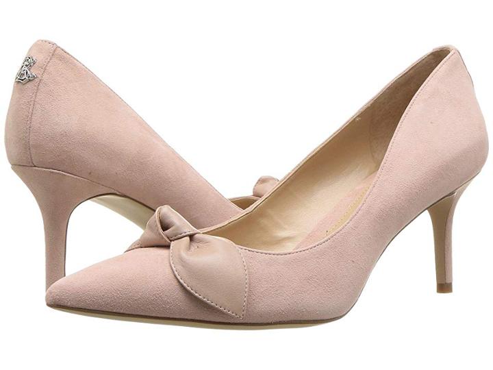 Lauren Ralph Lauren Lee (pearl Pink/pearl Pink Kid Suede/super Soft Leather) Women's Shoes