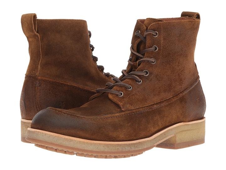 Frye Rainer Workboot (tan Washed Waxed Suede) Men's Work Lace-up Boots