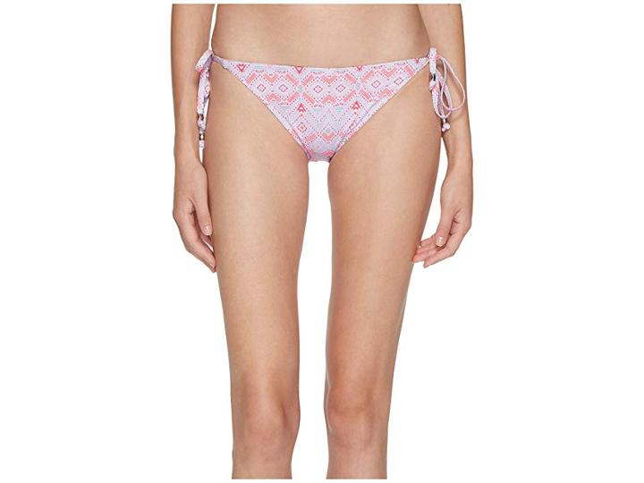 Letarte Printed String Bottom (pink Multi) Women's Swimwear