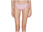 Letarte Printed String Bottom (pink Multi) Women's Swimwear