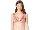 Roxy Printed Softly Love Elongated Tri Swimsuit Top (cardinal Vivian Small Swim) Women's Swimwear