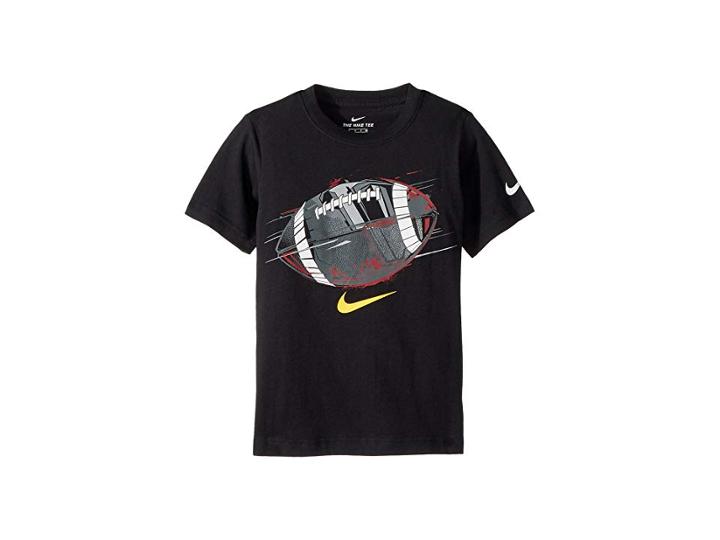 Nike Kids Football Ball Flex Short Sleeve Tee (little Kids) (black) Boy's T Shirt