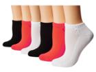 Lauren Ralph Lauren Cushion Sole Mesh Top Low Cut 6 Pack (deep Coral) Women's Low Cut Socks Shoes