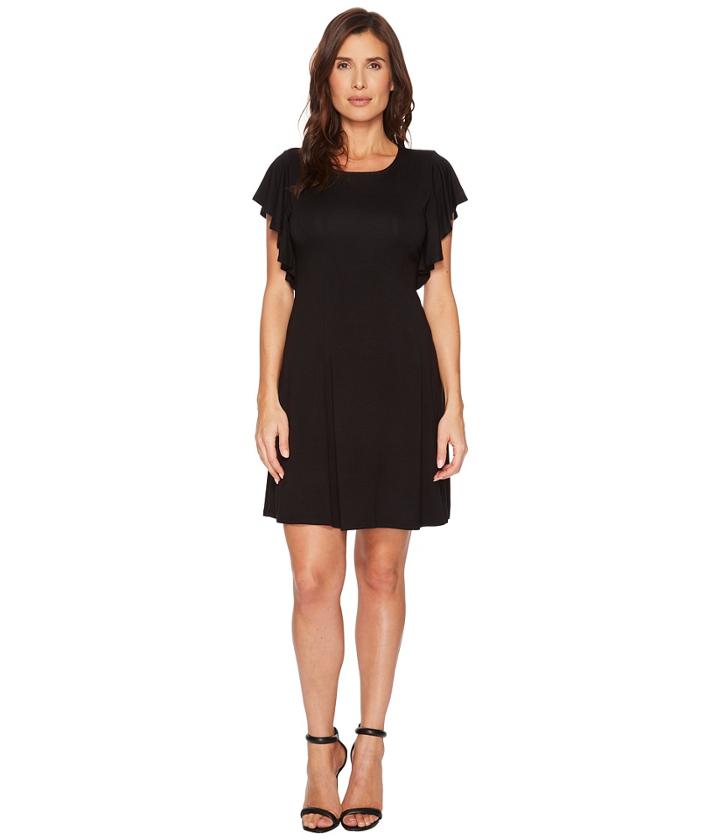 Karen Kane Cascade Sleeve Dress (black) Women's Dress