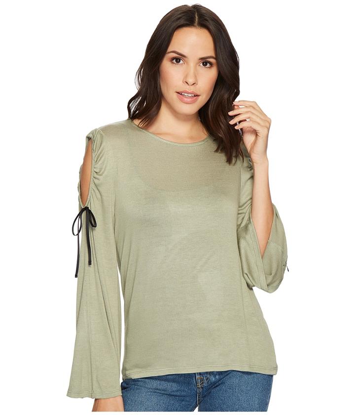 B Collection By Bobeau Yara Cold Shoulder T-shirt (fern) Women's T Shirt