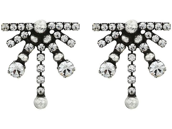 Dannijo Andi Earrings (ox Silver/clear) Earring