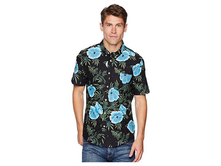 Huf Herrer Button Up (black) Men's Clothing