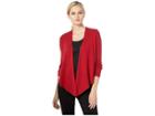 Nic+zoe Four-way Heavier Weight Cardy (ruby) Women's Sweater