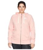 Nike Nsw Gym Vintage Full Zip Hoodie (size 1x-3x) (bleached Coral/sail) Women's Sweatshirt