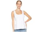 Bcbgmaxazria Sleeveless Peplum Top With Lace-ups (white) Women's Clothing