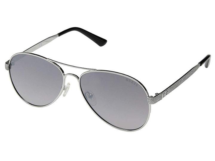Guess Gu7501 (shiny Light Nickeltin/gradient Smoke 2) Fashion Sunglasses