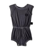 Nununu Dyed Yoga Overall (infant/toddler/little Kids) (dyed Graphite) Girl's Overalls One Piece