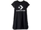 Converse Kids Star Chevron Track Dress (big Kids) (black) Girl's Dress