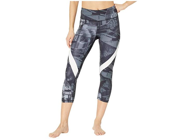 Reebok Workout Ready Meet You There Moonshift Capris (black) Women's Casual Pants