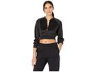 Juicy Couture Juicy Logo Patch Tricot Jacket (pitch Black) Women's Clothing