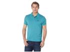 U.s. Polo Assn. Marled Poly Polo-41 (basel Teal) Men's Short Sleeve Knit