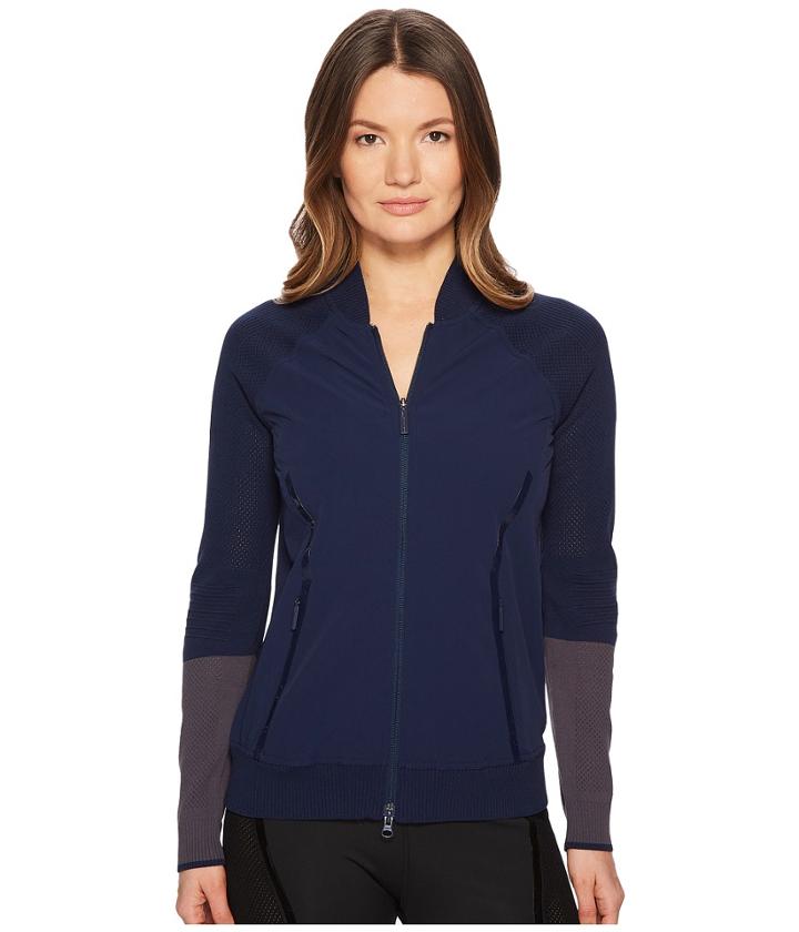 Adidas By Stella Mccartney Run Ultra Knit Woven Jacket Cw1182 (navy) Women's Coat