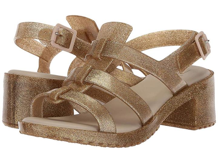 Mini Melissa Mel Flox High (little Kid/big Kid) (gold Glitter) Girls Shoes