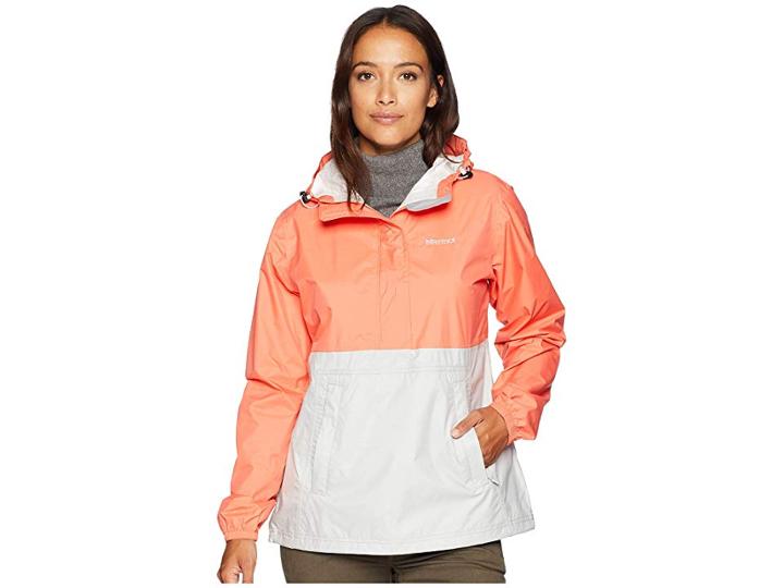 Marmot Precip Anorak (living Coral/bright Steel) Women's Coat