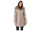 Kenneth Cole New York Zip Front Mix Quilt Puffer W/ Faux Fur Trimmed Hood (thistle) Women's Coat