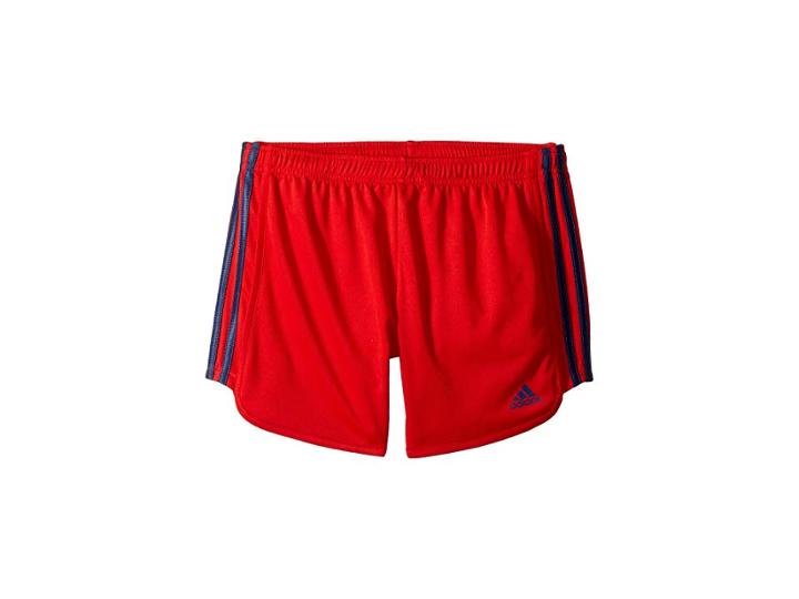 Adidas Kids Around The Block Mesh Shorts (big Kids) (bright Red) Girl's Shorts