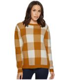 Pendleton Block Plaid Pullover (buckthorn Brown Check) Women's Sweater