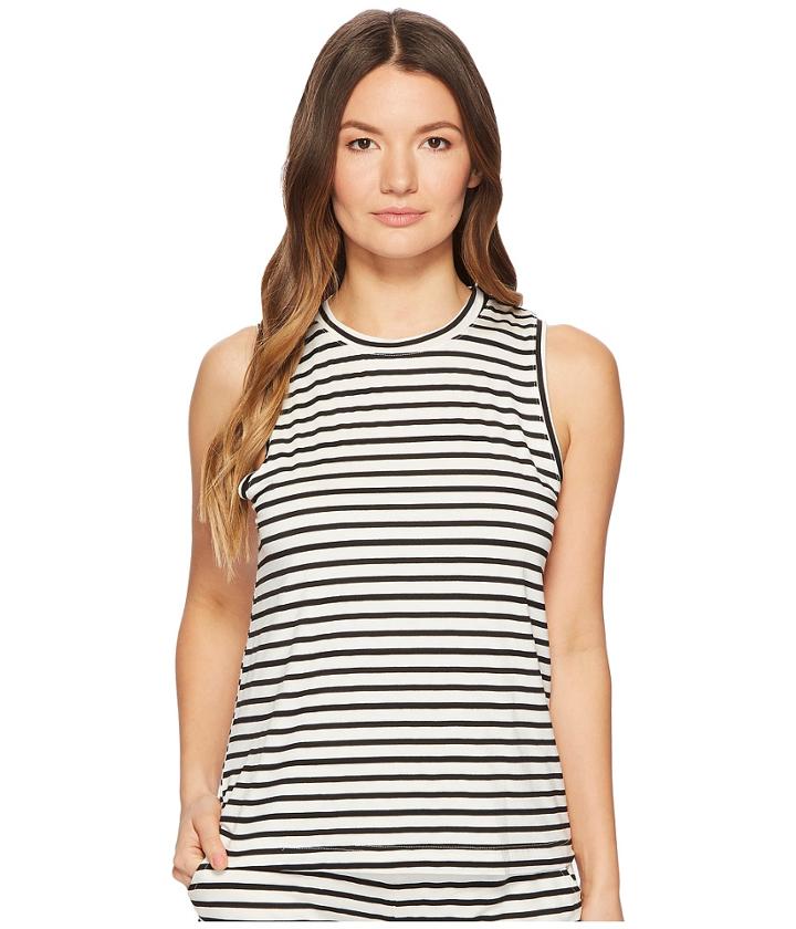 Maison Du Soir Jasper Tank Top (pearl Stripe) Women's Sleeveless