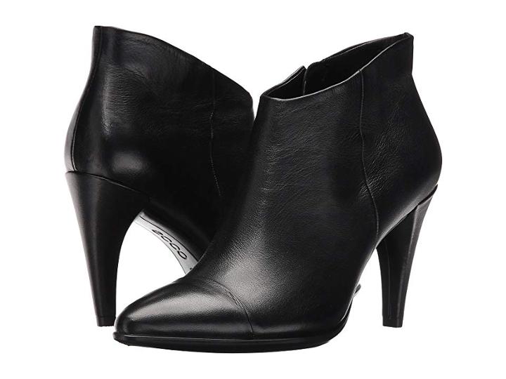 Ecco Shape 75 Low Cut Boot (black Calf Leather) Women's Boots