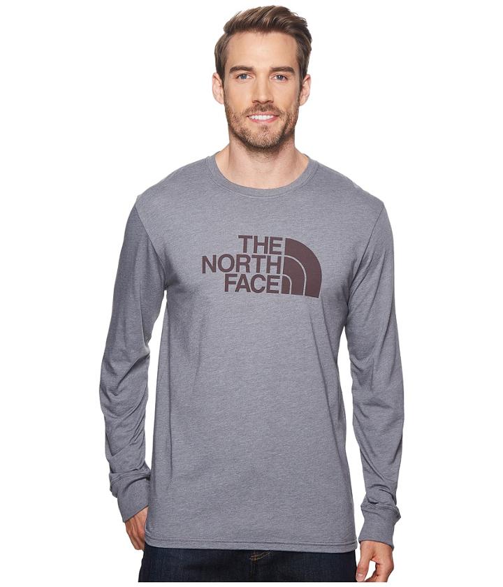 The North Face Long Sleeve Half Dome Tee (tnf Medium Grey Heather/weathered) Men's T Shirt