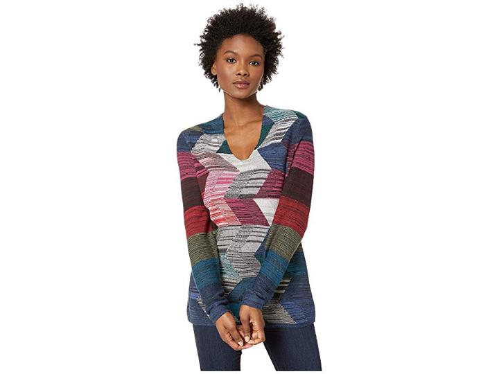 Nic+zoe Petite Arctic Heat Top (multi) Women's Clothing