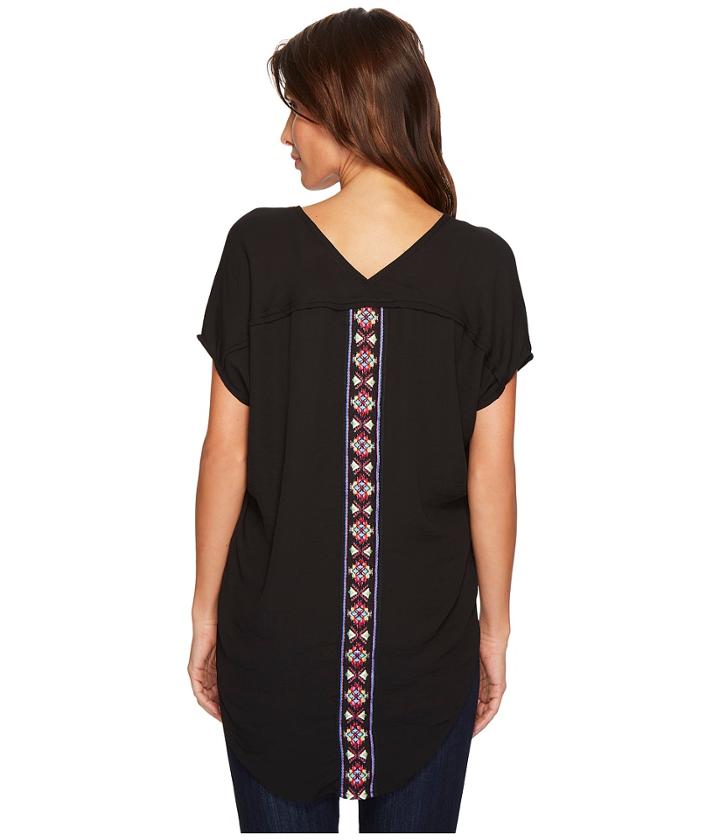 Wrangler Short Sleeve V-neck Dolman (black) Women's Clothing