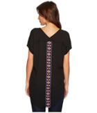 Wrangler Short Sleeve V-neck Dolman (black) Women's Clothing