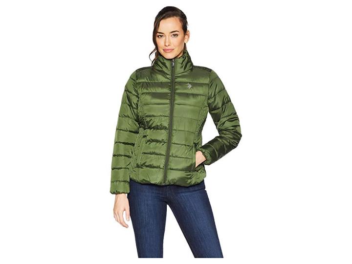 U.s. Polo Assn. Puffer Jacket (olive) Women's Coat