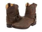 Frye Wyatt Harness Short (dark Brown) Women's Boots